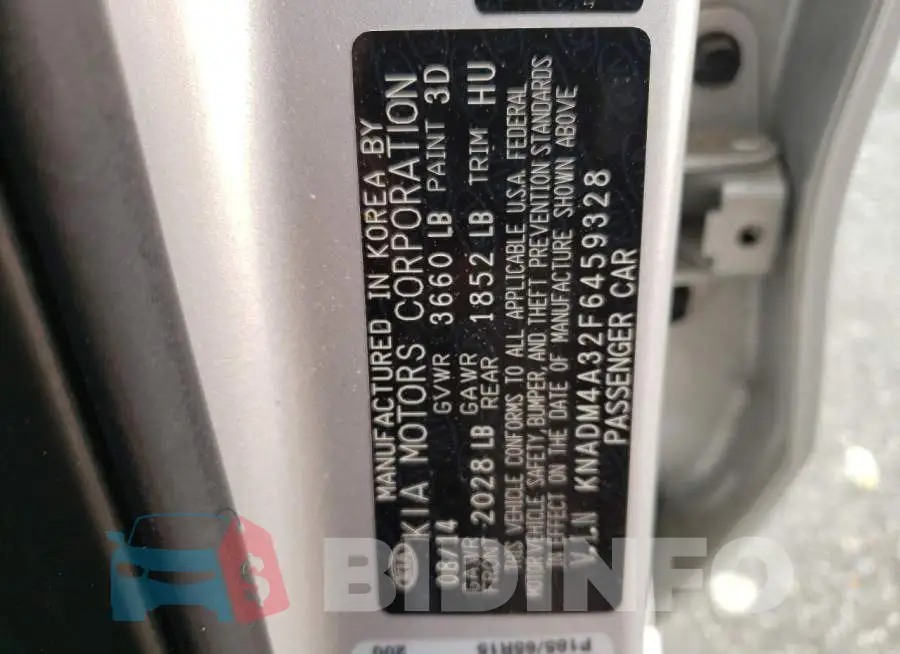 KNADM4A32F6459328 Photo# 12
