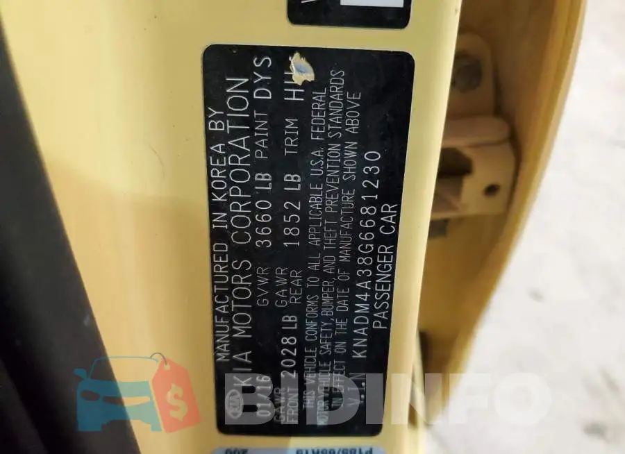 KNADM4A38G6681230 Photo# 12