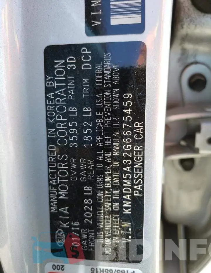 KNADM5A32G6675459 Photo# 12