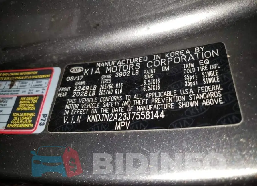 KNDJN2A23J7558144 Photo# 12