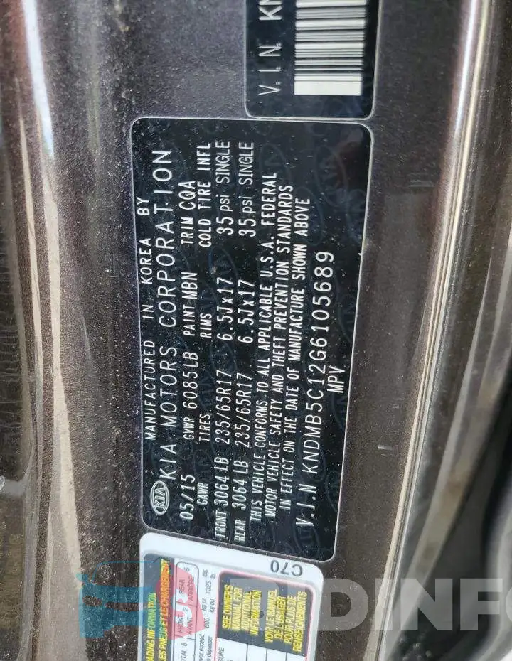 KNDMB5C12G6105689 Photo# 14