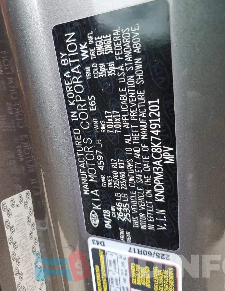 KNDPM3AC8K7491201 Photo# 13