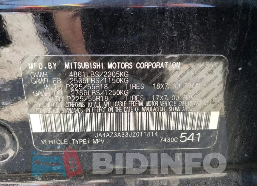 JA4AZ3A33JZ011814 Photo# 13