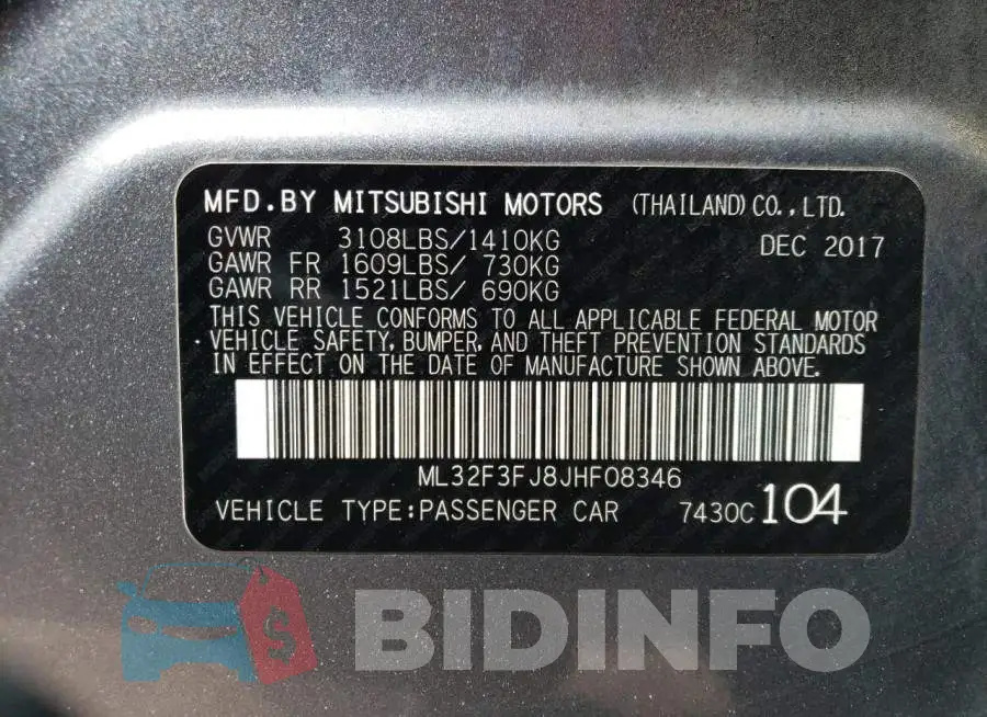 ML32F3FJ8JHF08346 Photo# 12