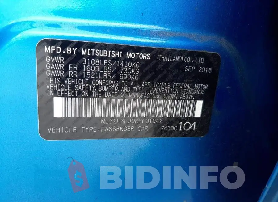 ML32F3FJ9KHF01942 Photo# 10