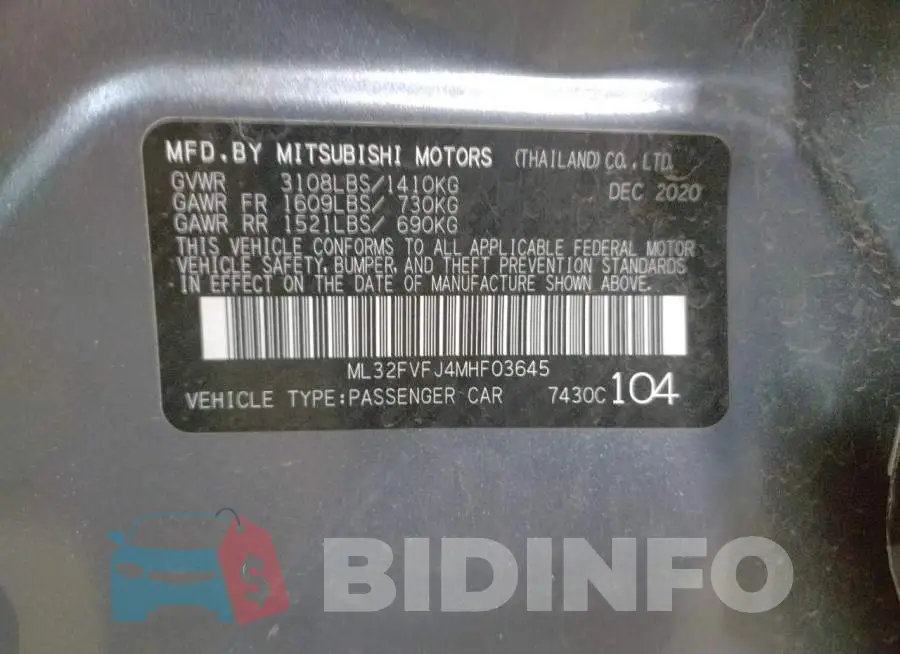 ML32FVFJ4MHF03645 Photo# 12