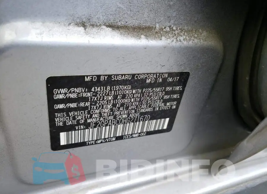 JF2GPABC0HG271670 Photo# 12