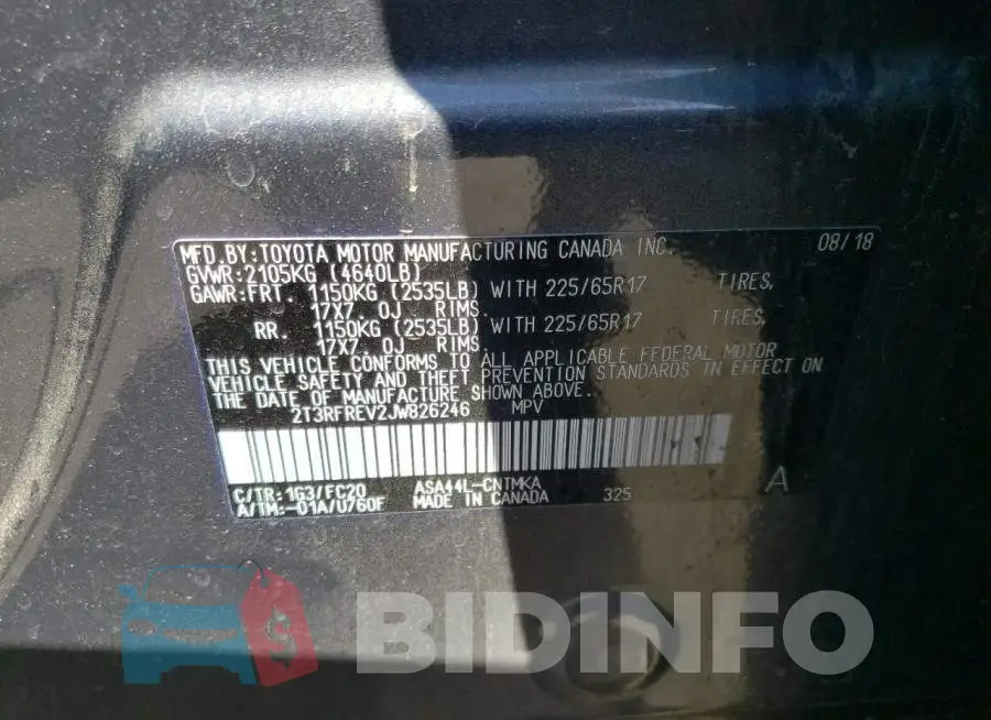 2T3RFREV2JW826246 Photo# 10