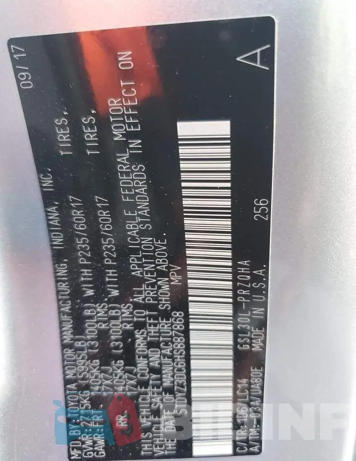 5TDYZ3DC6HS887868 Photo# 13