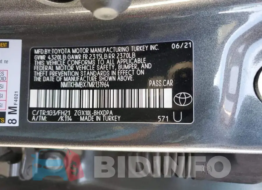 NMTKHMBX7MR131964 Photo# 13