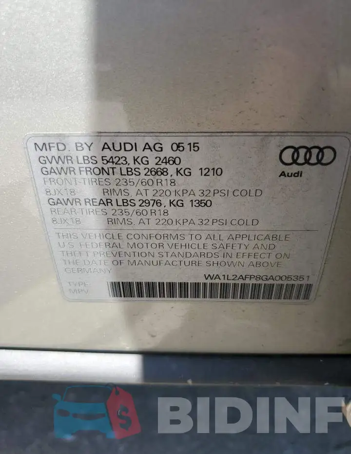 WA1L2AFP8GA005351 Photo# 13