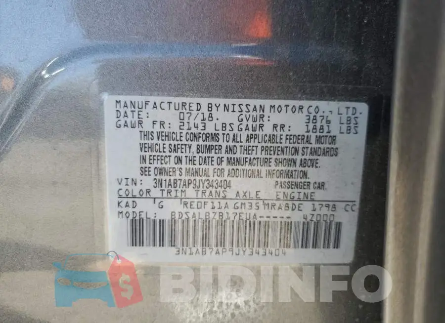 3N1AB7AP9JY343404 Photo# 12