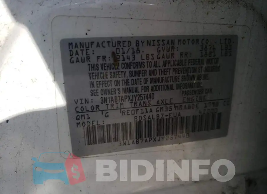 3N1AB7APXJY257440 Photo# 13