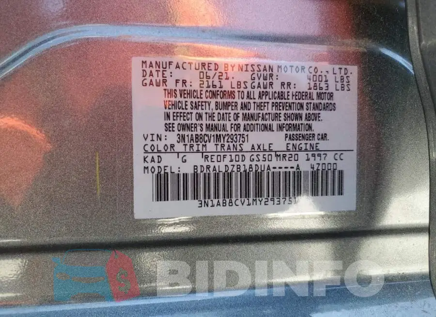 3N1AB8CV1MY293751 Photo# 13