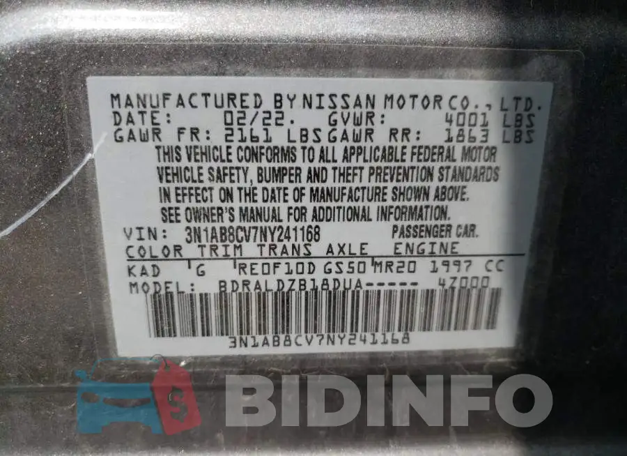 3N1AB8CV7NY241168 Photo# 13