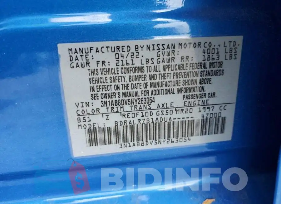 3N1AB8DV5NY263054 Photo# 13