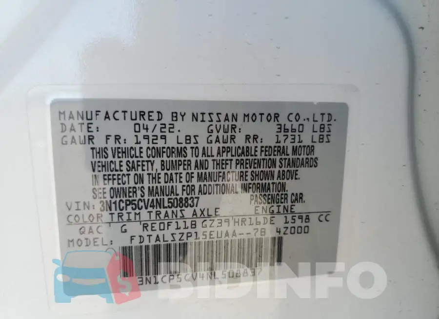 3N1CP5CV4NL508837 Photo# 10