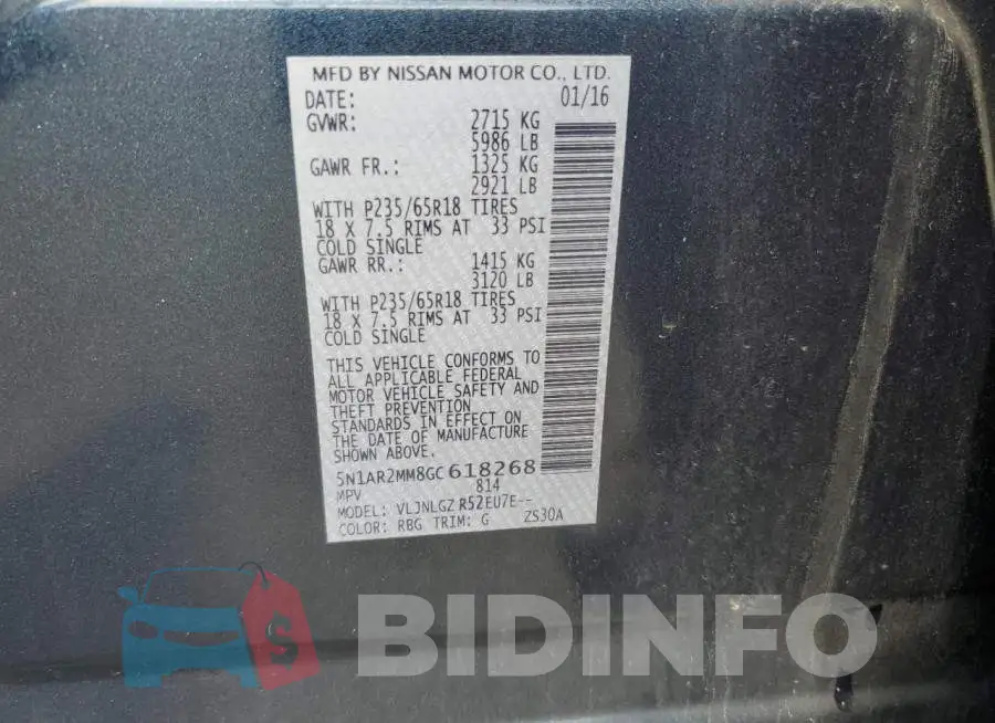 5N1AR2MM8GC618268 Photo# 13