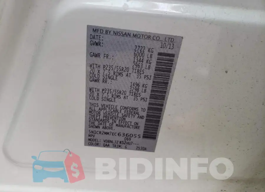 5N1CR2MM7EC636055 Photo# 10