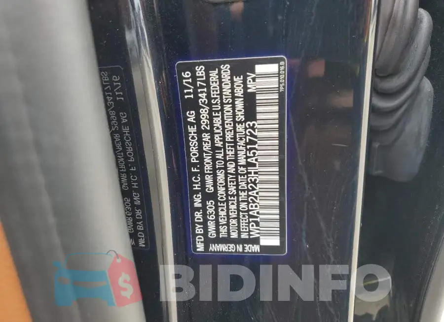 WP1AB2A23HLA51723 Photo# 14
