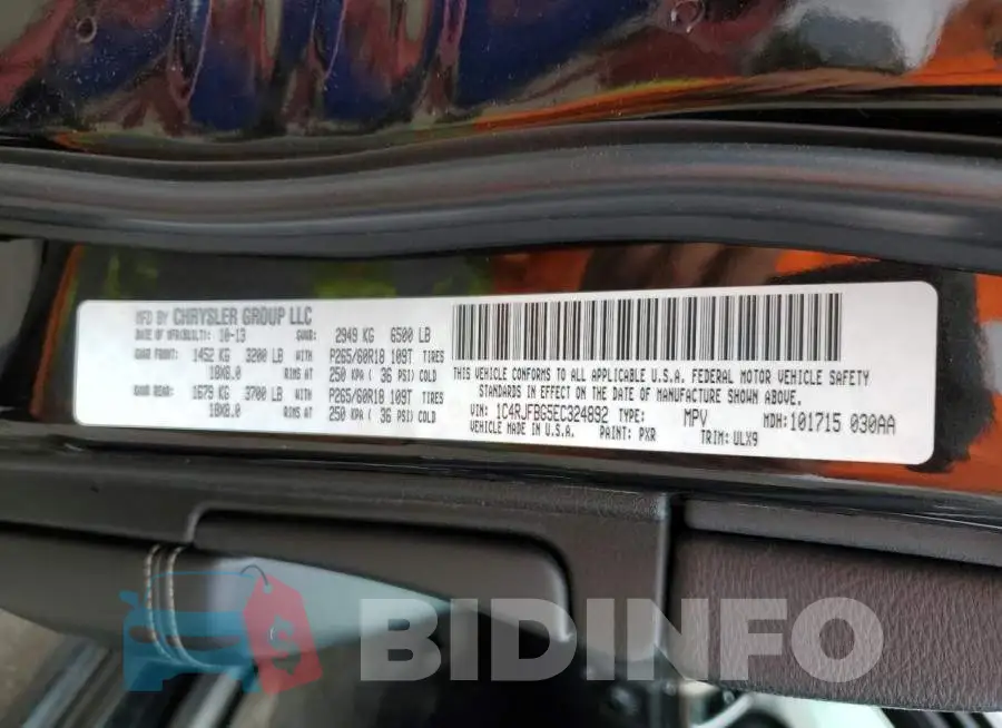 1C4RJFBG5EC324892 Photo# 13