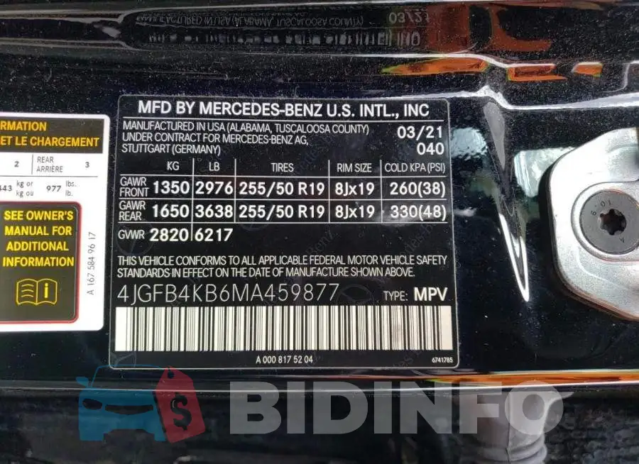 4JGFB4KB6MA459877 Photo# 13