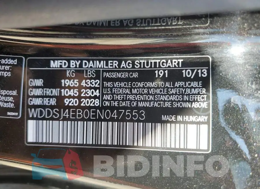 WDDSJ4EB0EN047553 Photo# 12