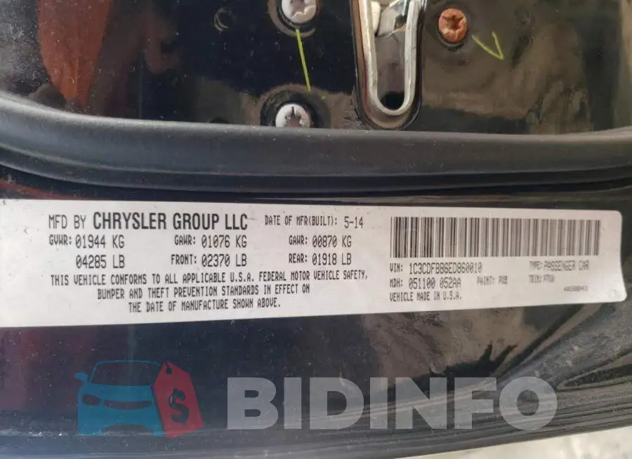 1C3CDFBB6ED860010 Photo# 12