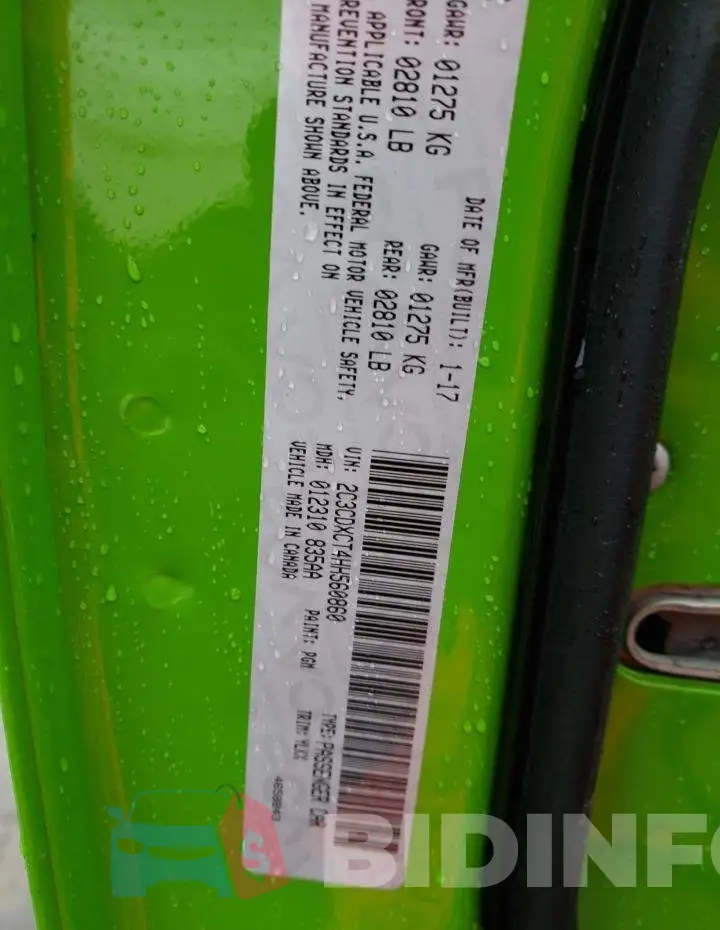2C3CDXCT4HH560860 Photo# 13