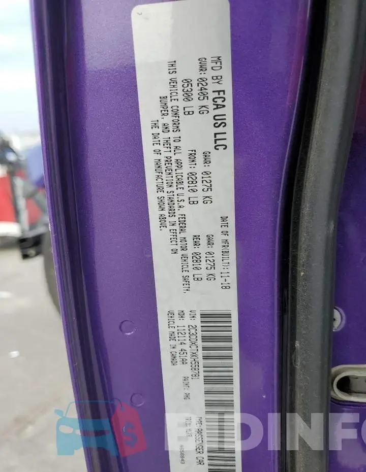 2C3CDXCTXKH558781 Photo# 13