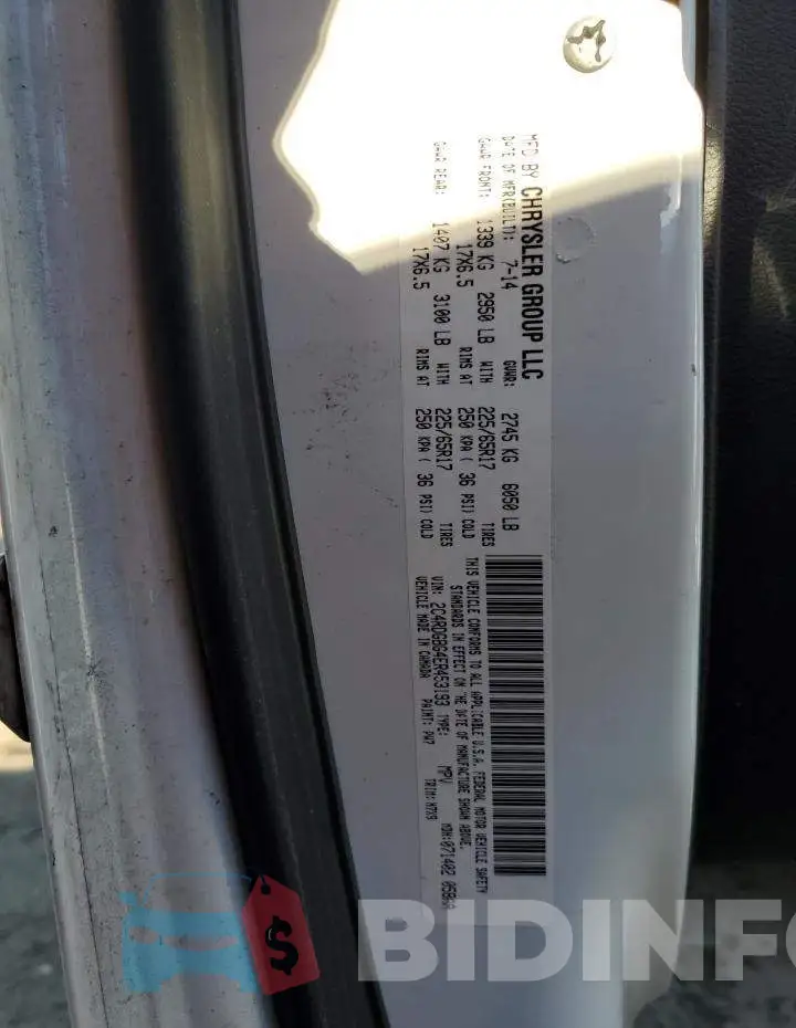 2C4RDGBG4ER453193 Photo# 13