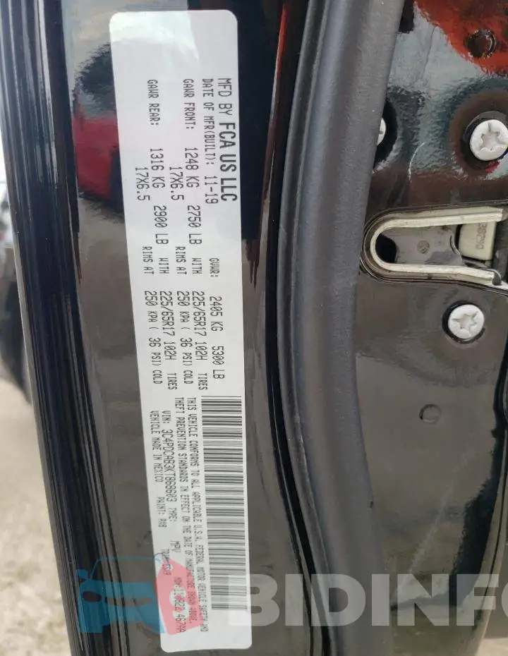 3C4PDCAB3KT868603 Photo# 10