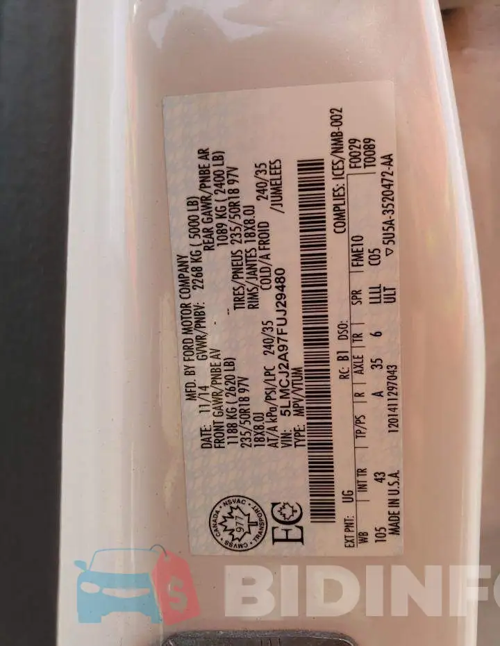 5LMCJ2A97FUJ29480 Photo# 14
