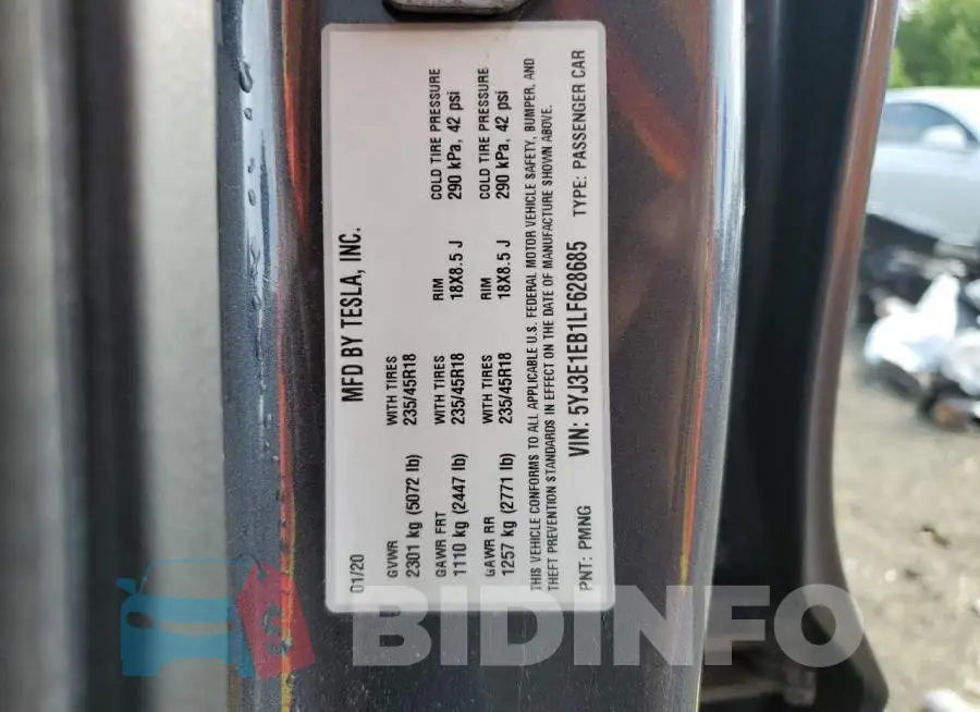 5YJ3E1EB1LF628685 Photo# 13
