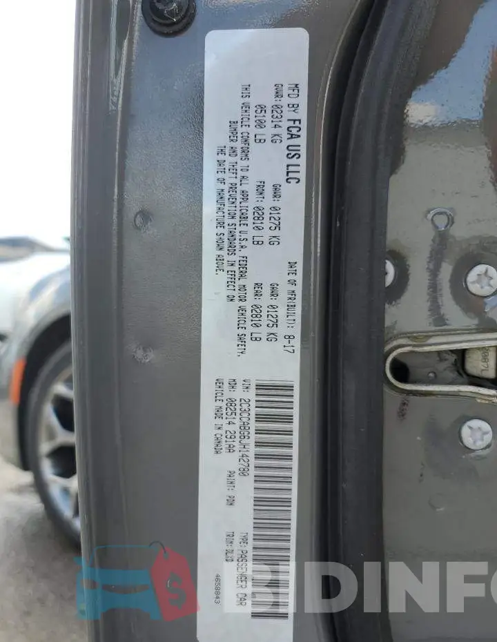 2C3CCABG6JH142780 Photo# 12