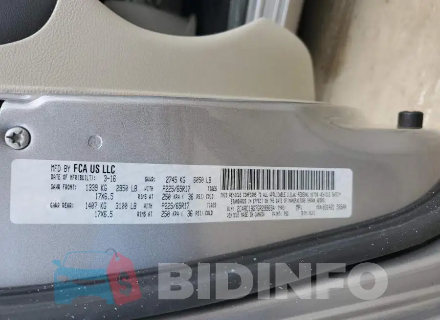 2C4RC1BG7GR299694 Photo# 14