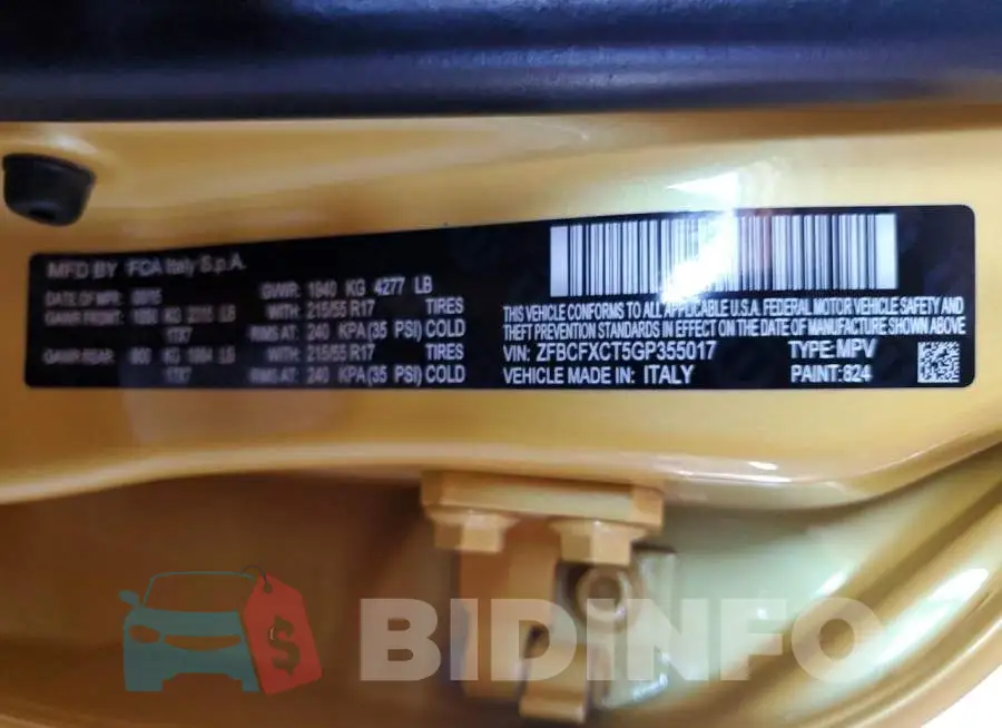 ZFBCFXCT5GP355017 Photo# 12