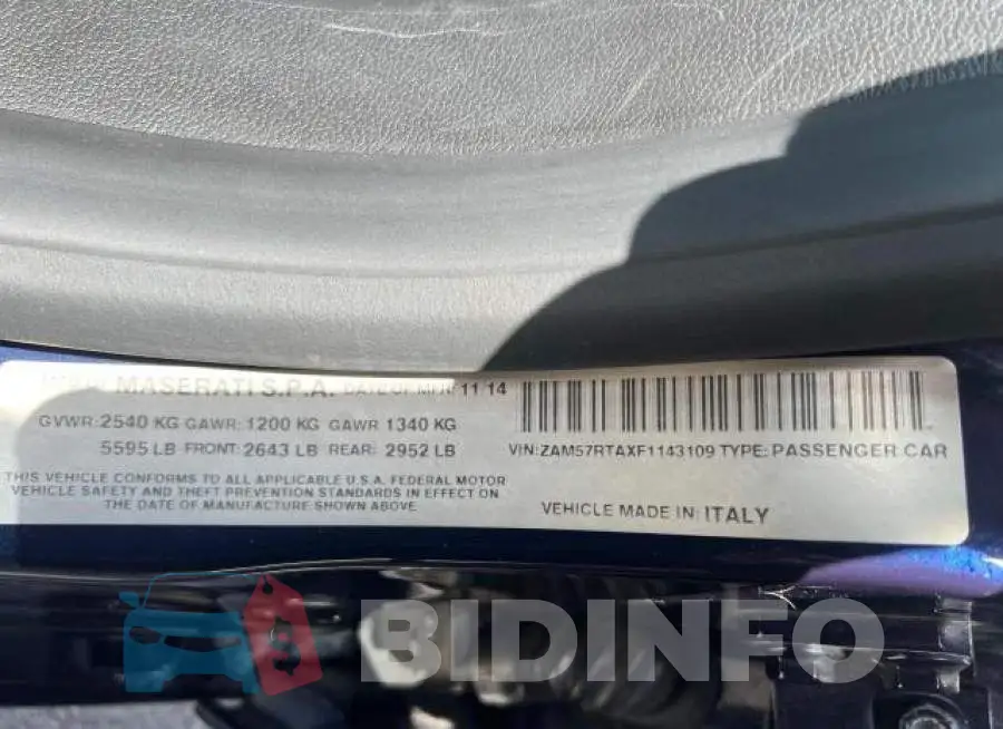 ZAM57RTAXF1143109 Photo# 15