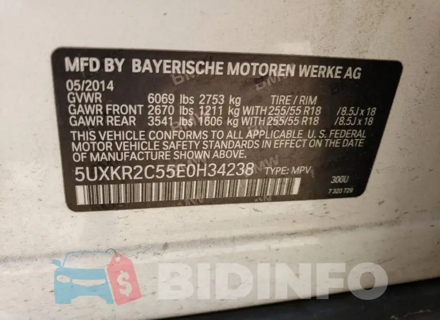5UXKR2C55E0H34238 Photo# 13