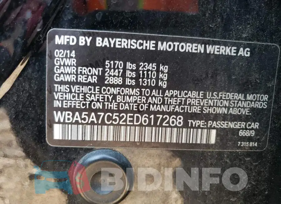 WBA5A7C52ED617268 Photo# 12