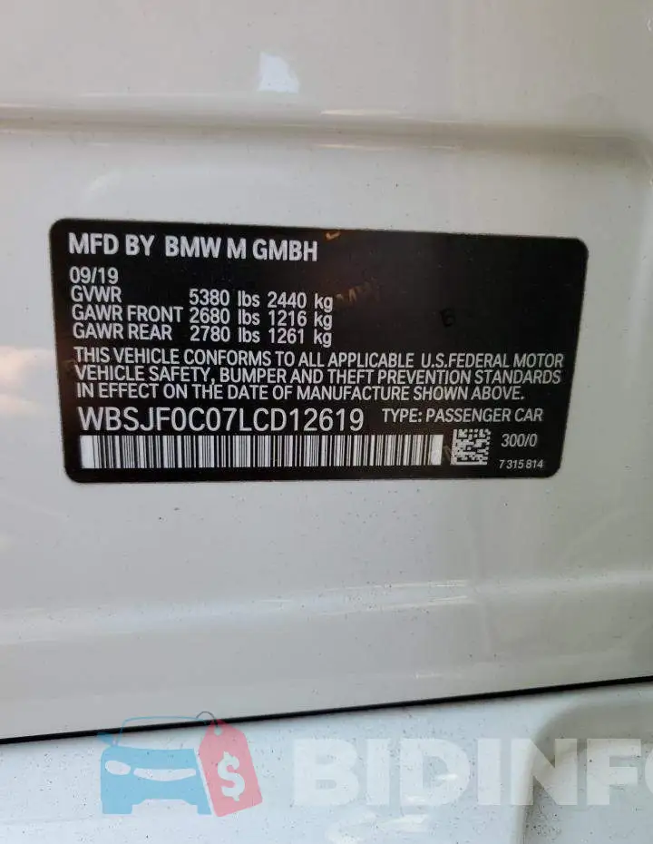 WBSJF0C07LCD12619 Photo# 12
