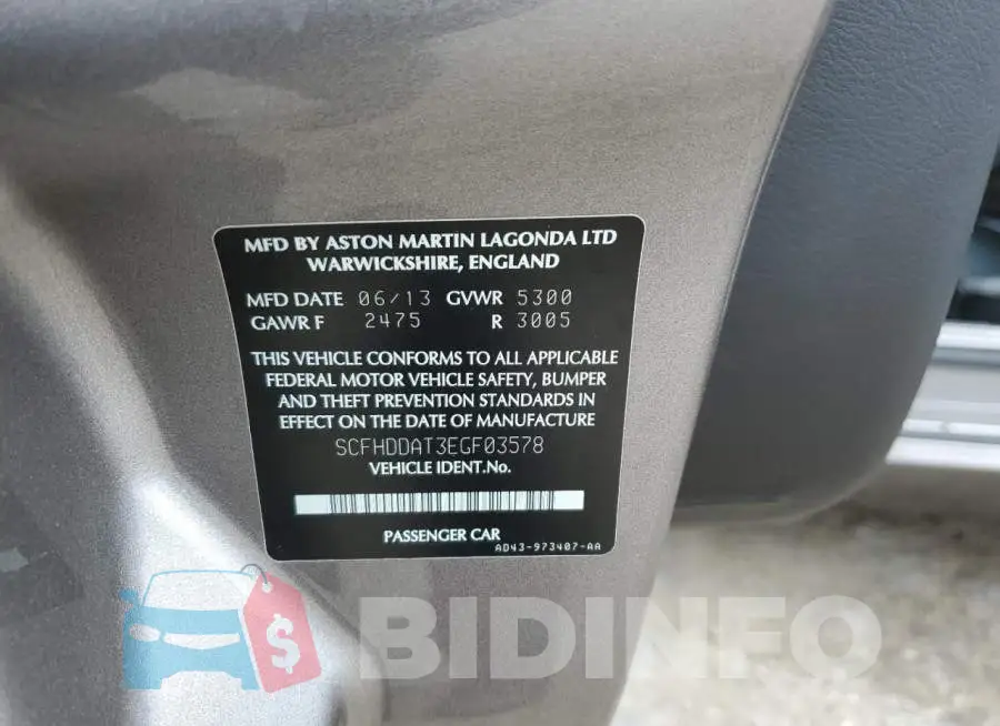 SCFHDDAT3EGF03578 Photo# 12