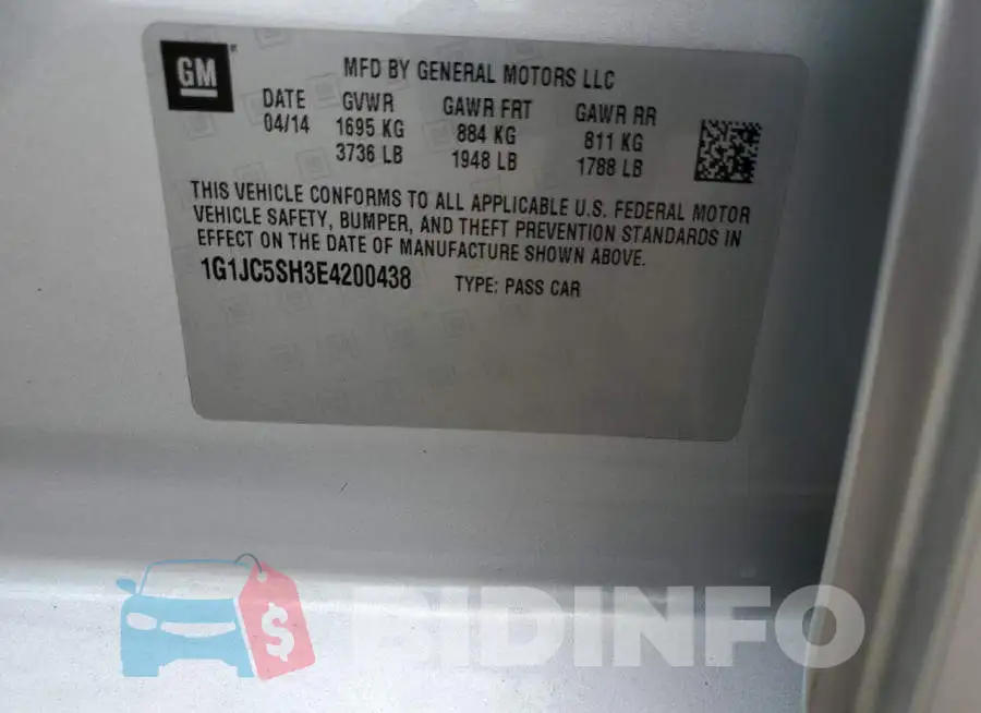 1G1JC5SH3E4200438 Photo# 12