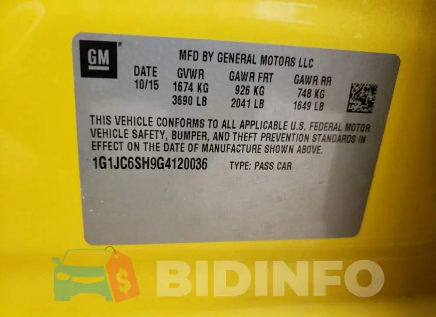 1G1JC6SH9G4120036 Photo# 13