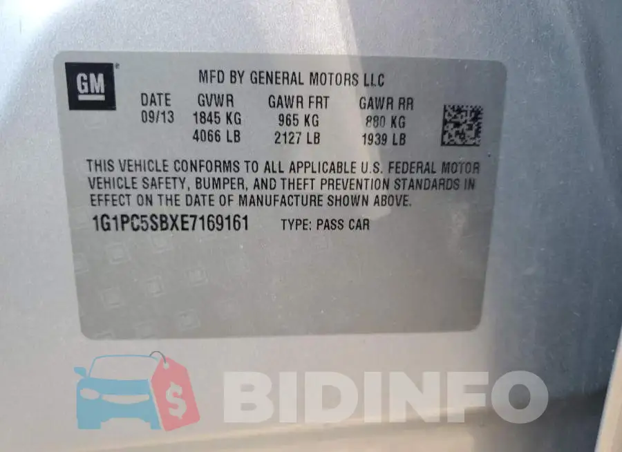 1G1PC5SBXE7169161 Photo# 13