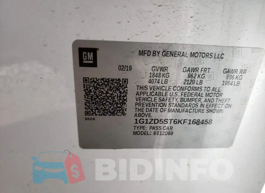 1G1ZD5ST6KF168458 Photo# 12