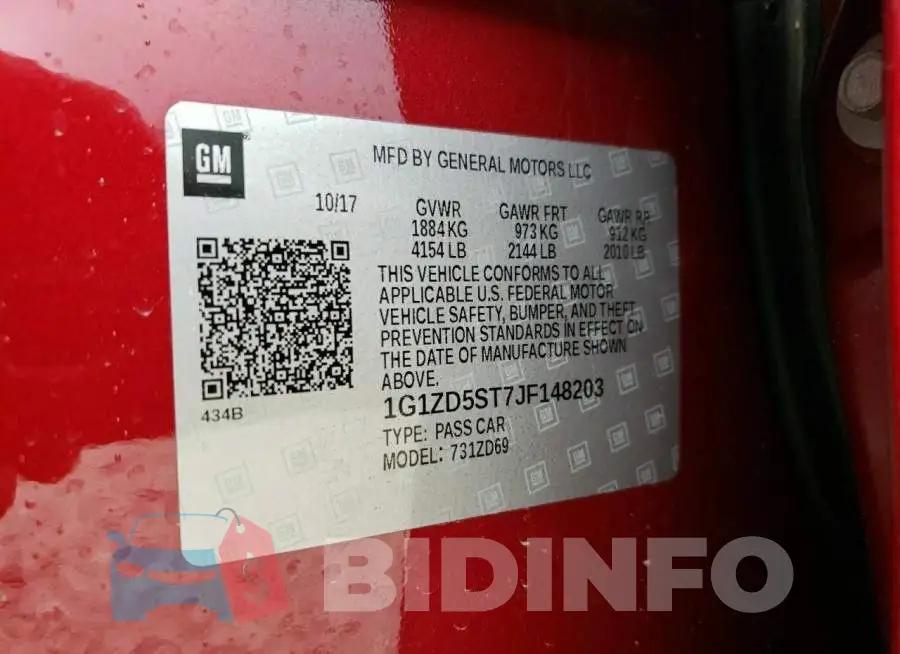 1G1ZD5ST7JF148203 Photo# 13