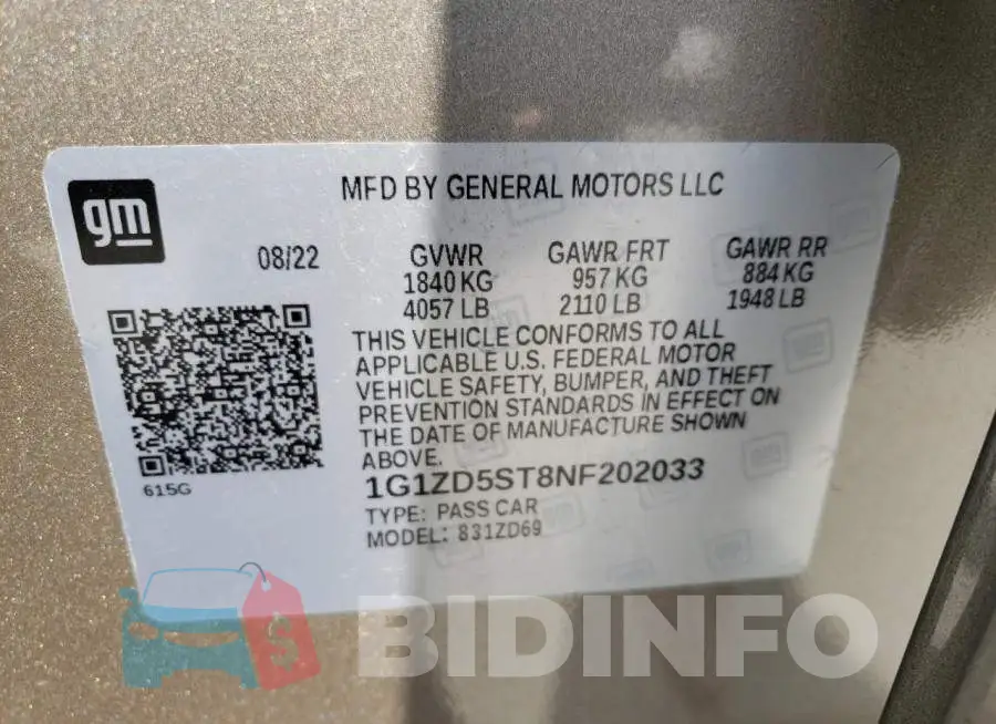 1G1ZD5ST8NF202033 Photo# 12