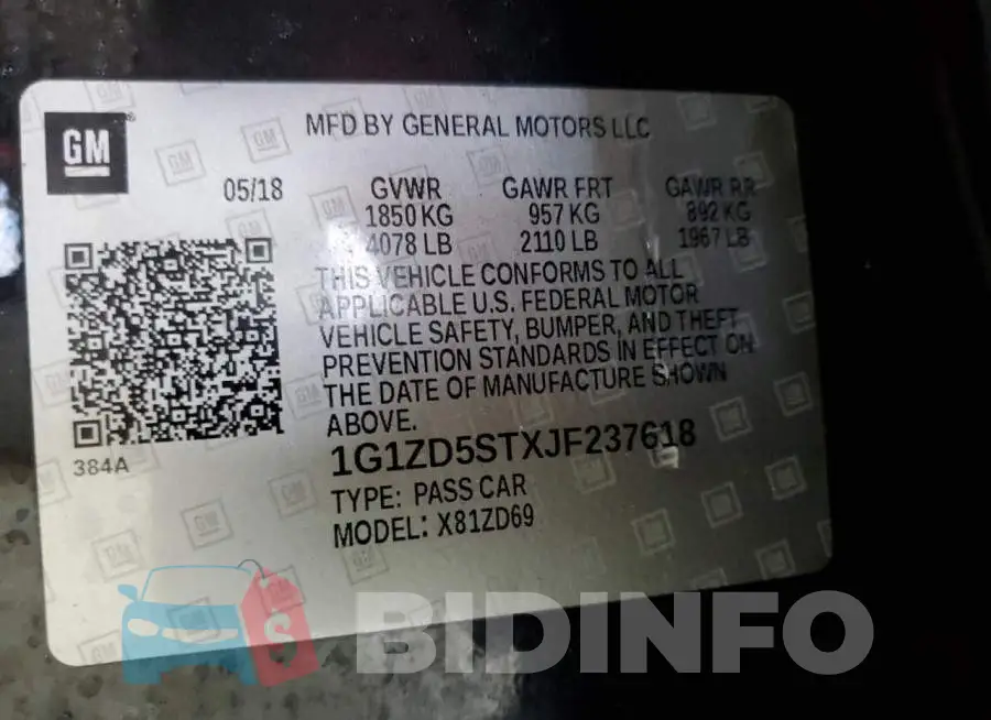1G1ZD5STXJF237618 Photo# 12