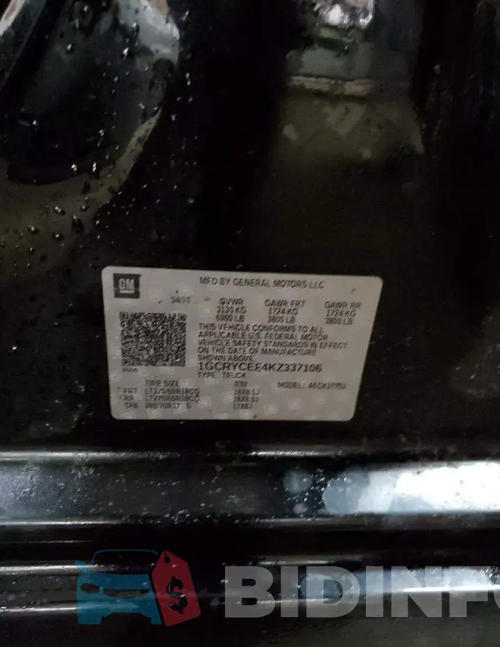 1GCRYCEF4KZ337106 Photo# 12